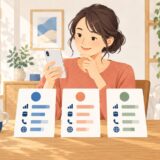 イラスト:UQモバイルのプランを比べる