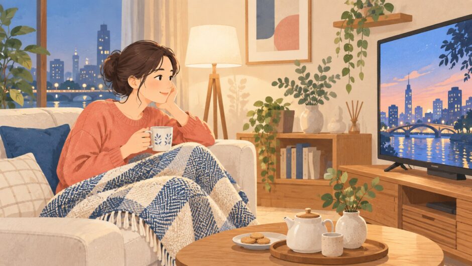 イラスト：ドラマを楽しむ時間