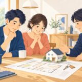 イラスト：住まいの条件を見比べる