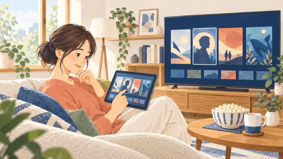 イラスト：見たい映画を選ぶ