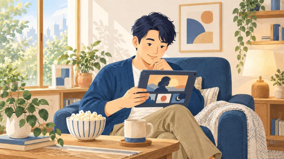 イラスト：動画サービスを楽しむ