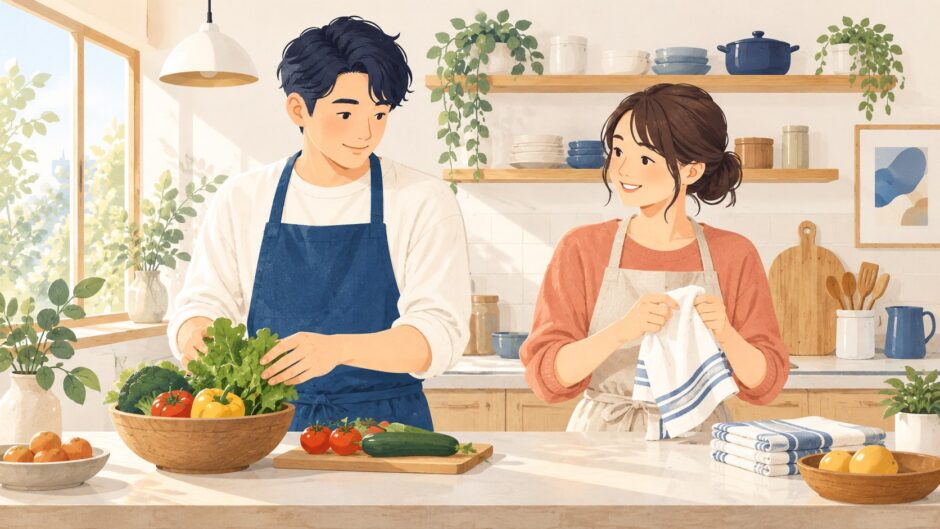 イラスト：家事を段取りよく進める