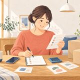 イラスト：セールで買うものを整理する
