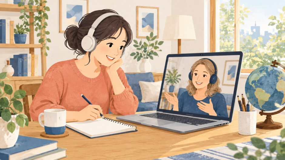 イラスト：オンライン英会話を始める