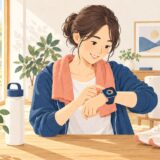 イラスト：日々の健康記録を確認する