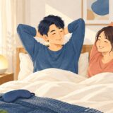 イラスト：心地よい目覚めの準備をする