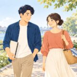 イラスト：画面から離れて休日を過ごす