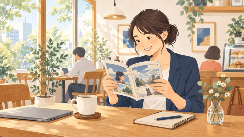 イラスト：漫画で学ぶ時間をつくる