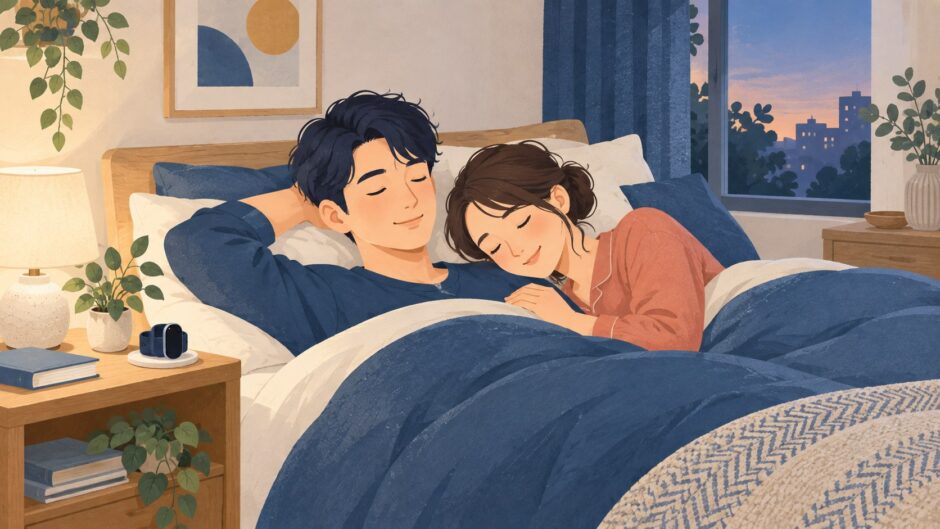 イラスト：寝室の環境を整える