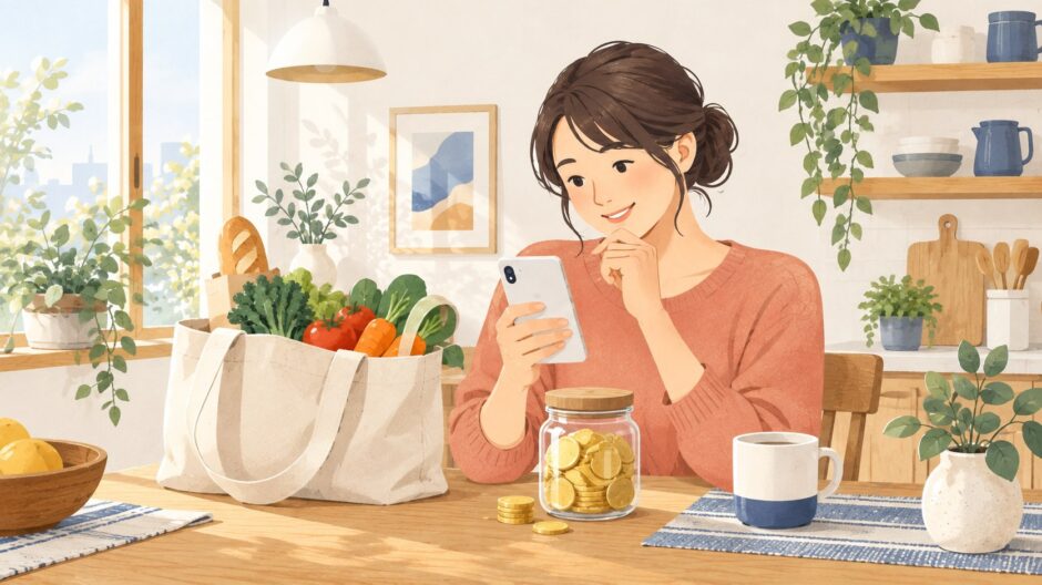 イラスト：日常のポイント活用を考える