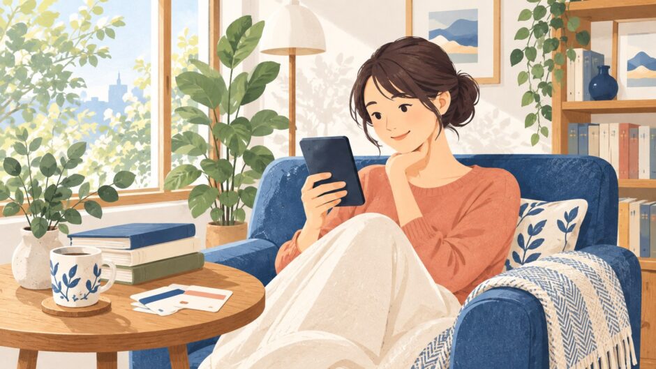 イラスト：電子書籍のレンタルを楽しむ