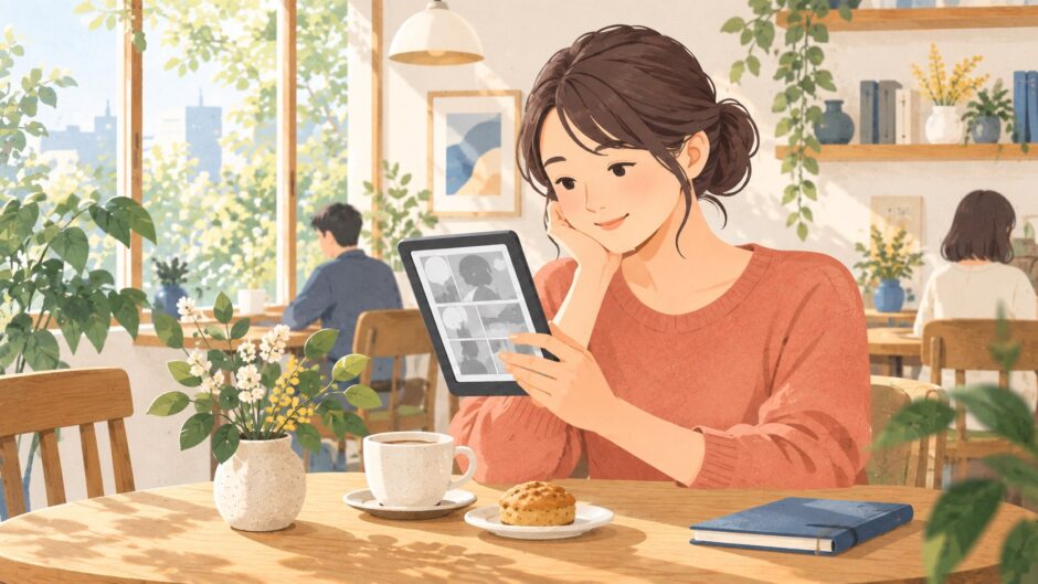 イラスト：電子コミックを楽しむ