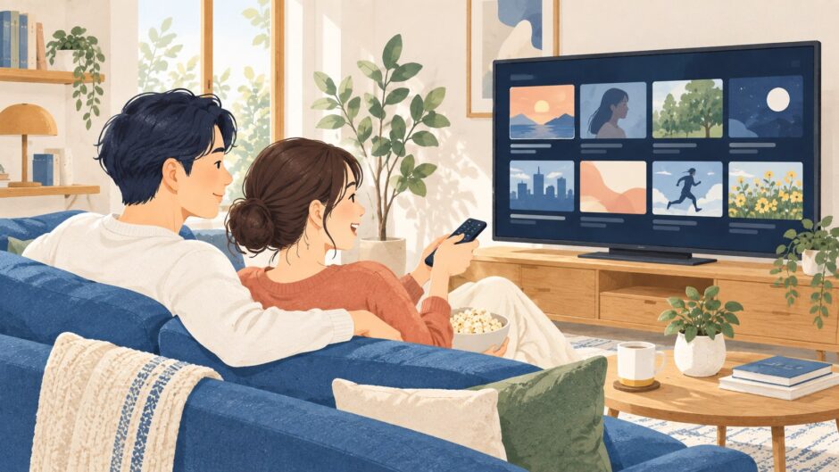 イラスト：動画配信サービスを比較する